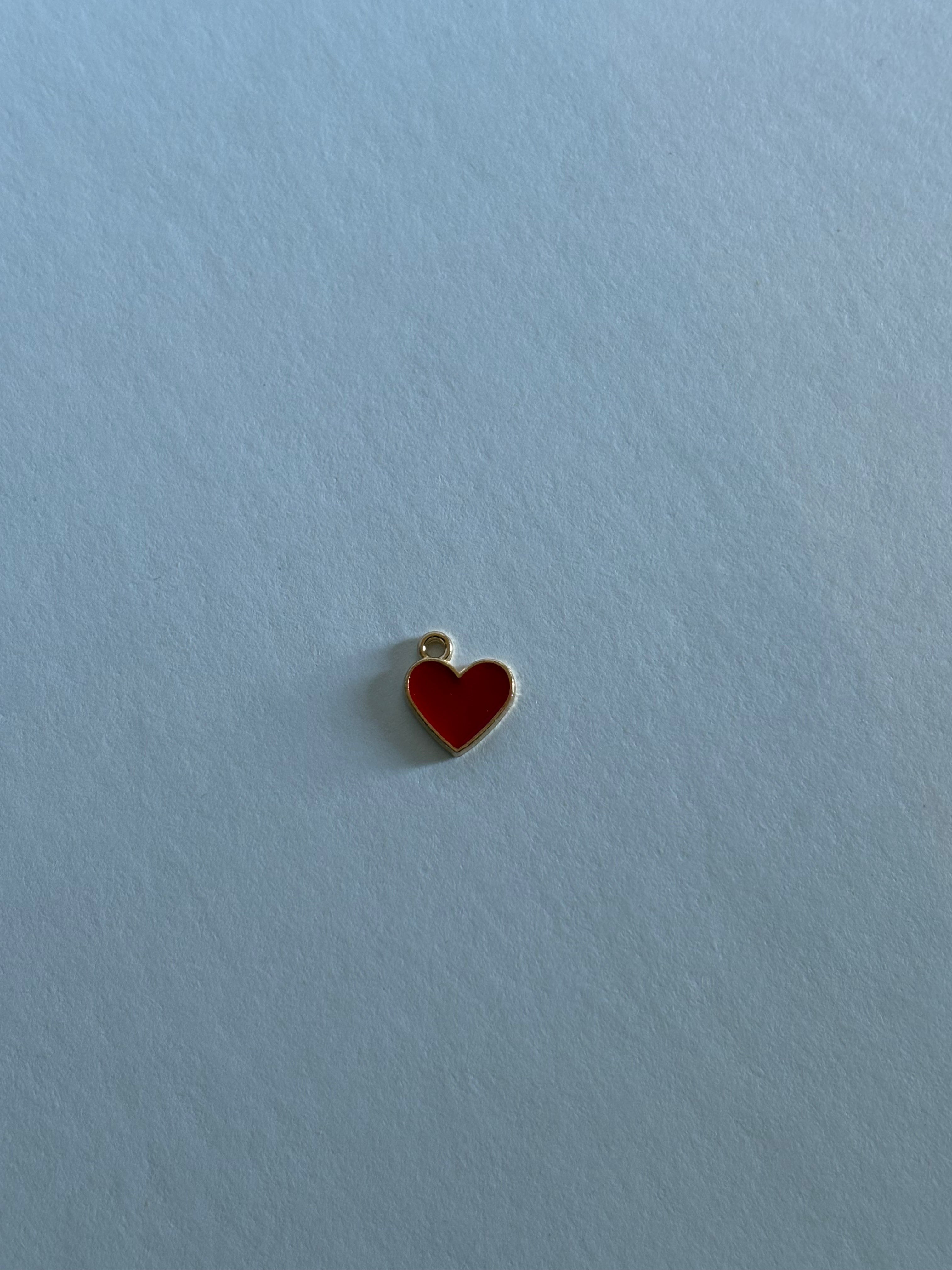 Charm Cœur Émail Rouge