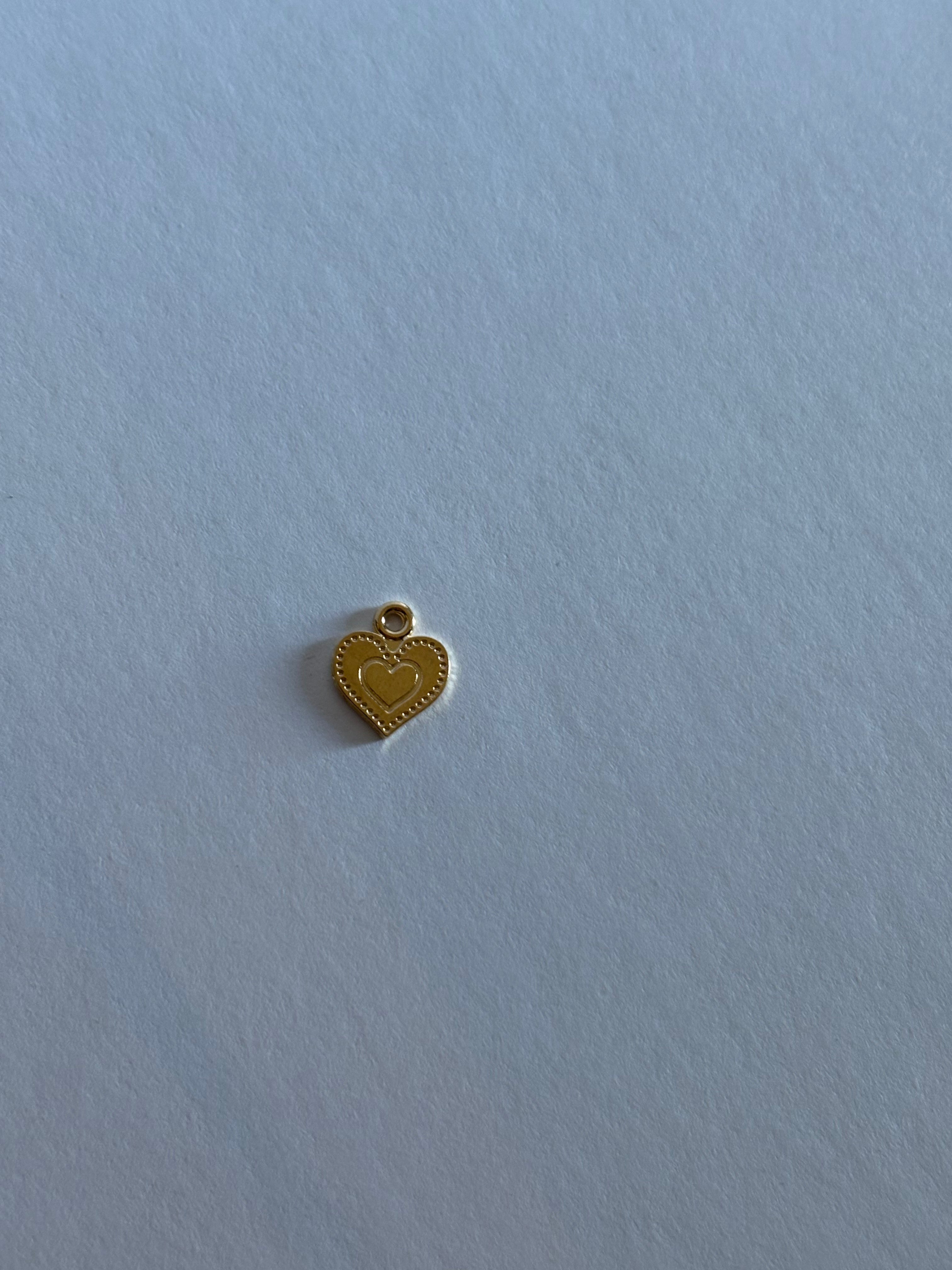 Charm Cœur Doré Double