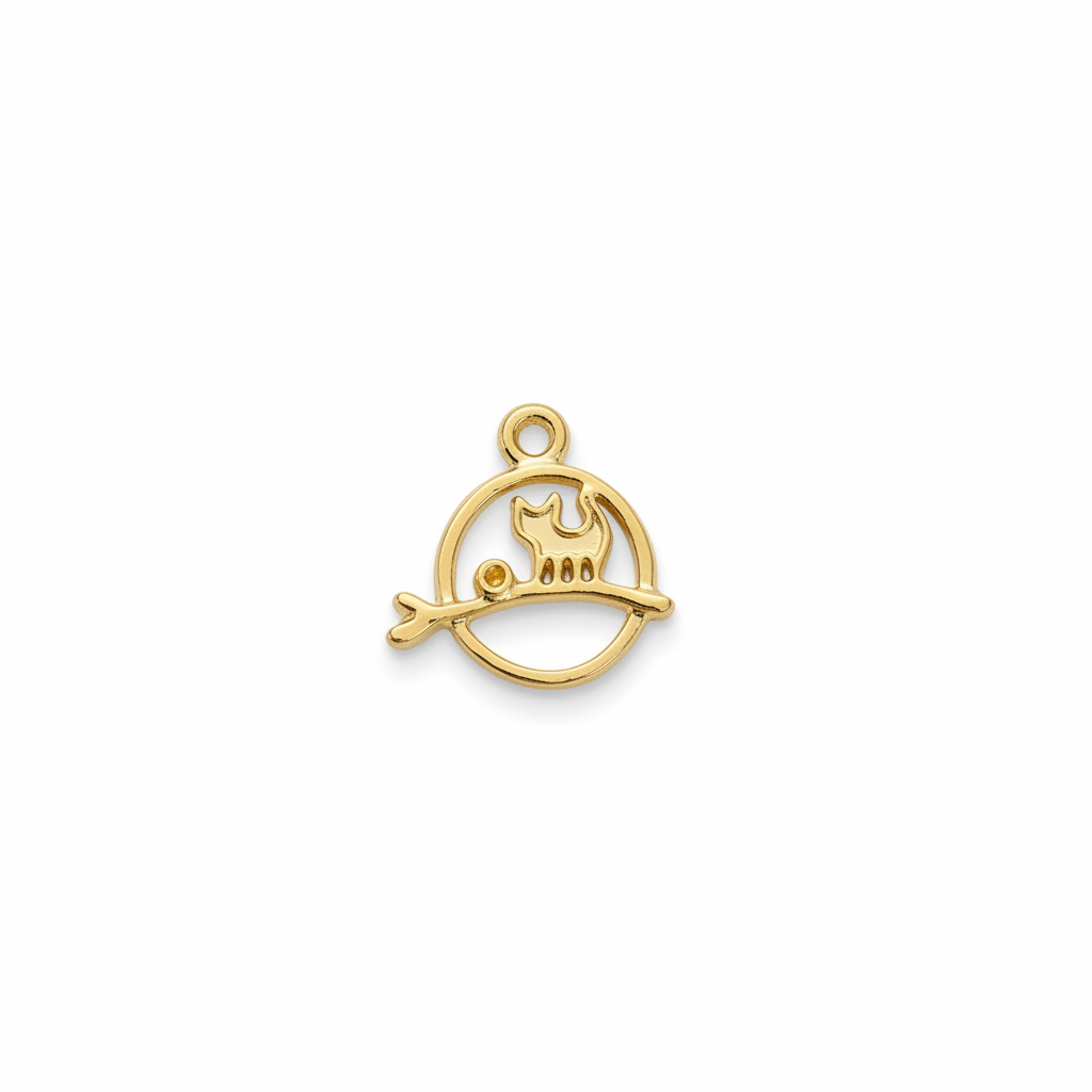 Charm Chat sur Branche Doré